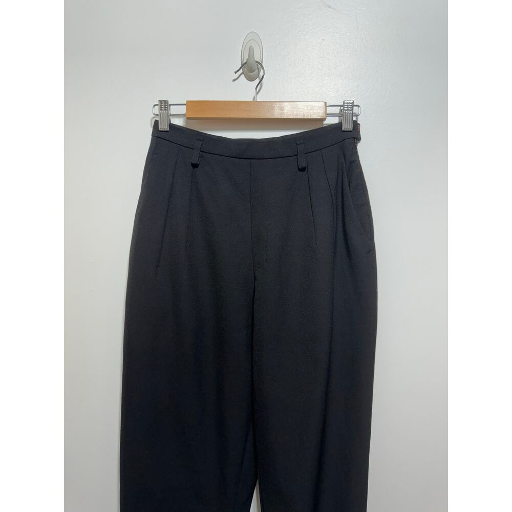 Jil Sander Black Wool High Rise Stirrup Pants Size IT 38 US 2 Made in Italy - Picture 4 of 11